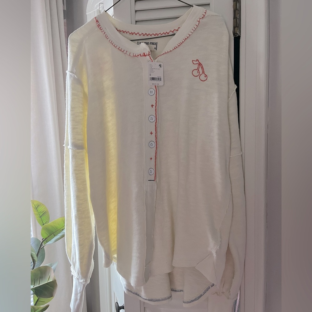 Free people button up Henley